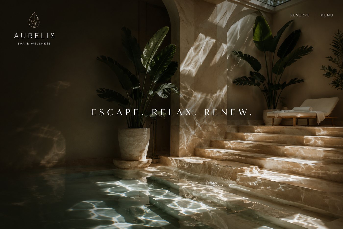 Voorbeeld website Spa & wellness