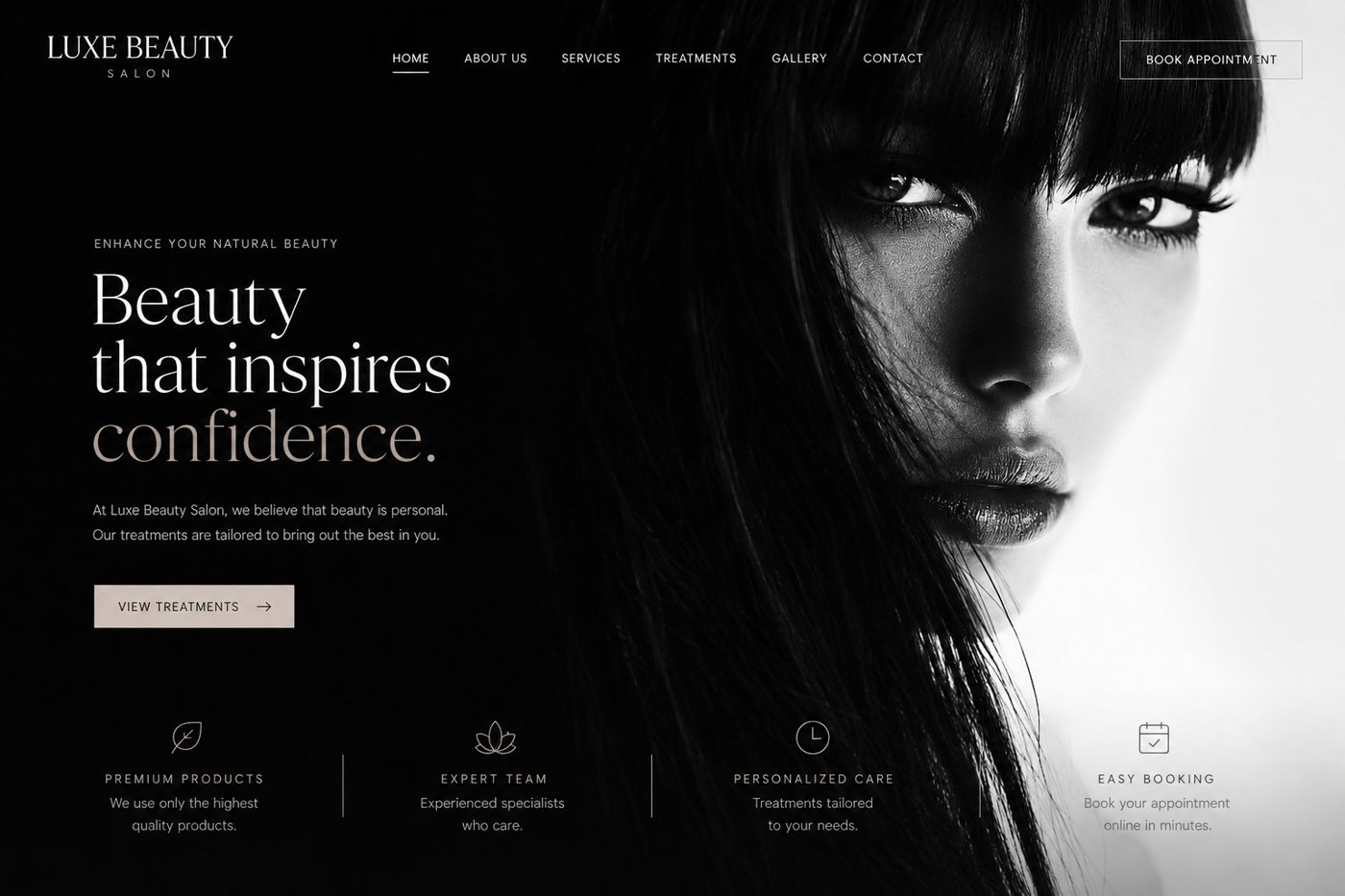 Voorbeeld website Hotel