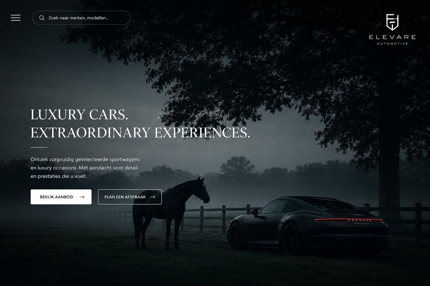 Voorbeeld website Autodealer