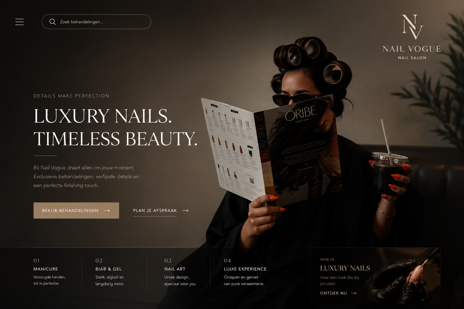 Voorbeeldwebsite Nail Vogue — Nagelsalon