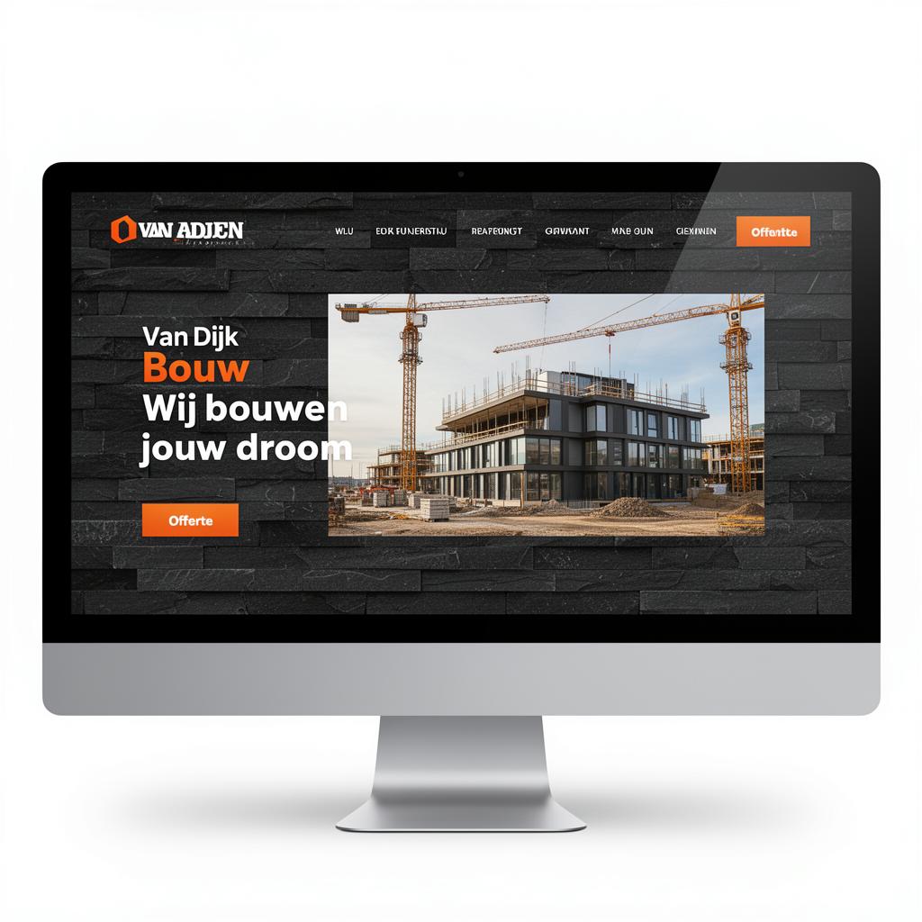 Website van Van Dijk Bouw